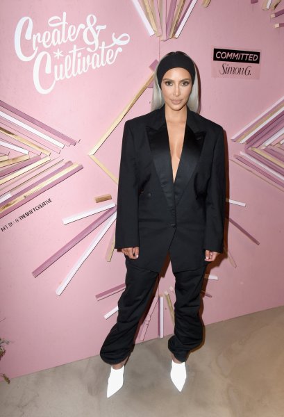 Kim Kardashian Suit Cleavage #3