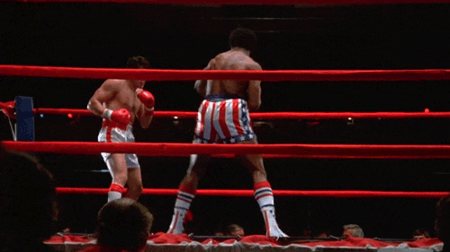 6. Rocky vs. Apollo in 'Rocky' 