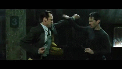 15. Neo vs. Agent Smith in 'The Matrix'