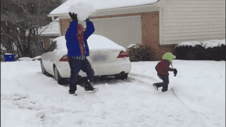 Throw snowballs at a little kid.
