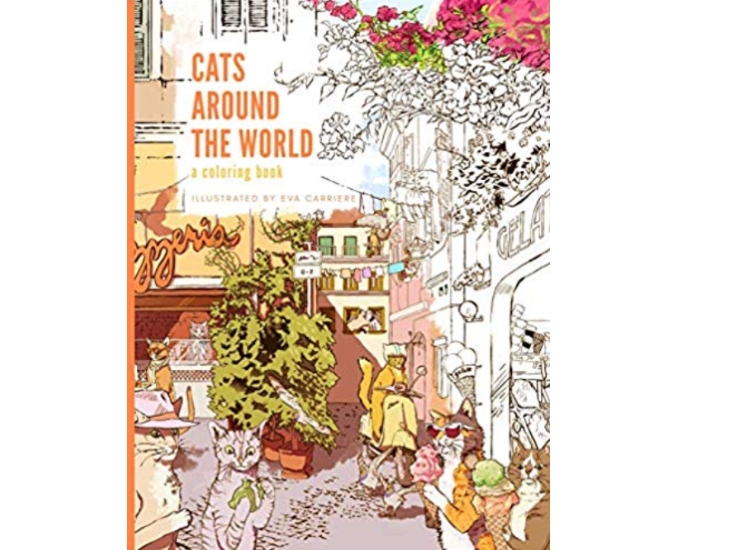 'Cats Around the World: A Coloring Book'
