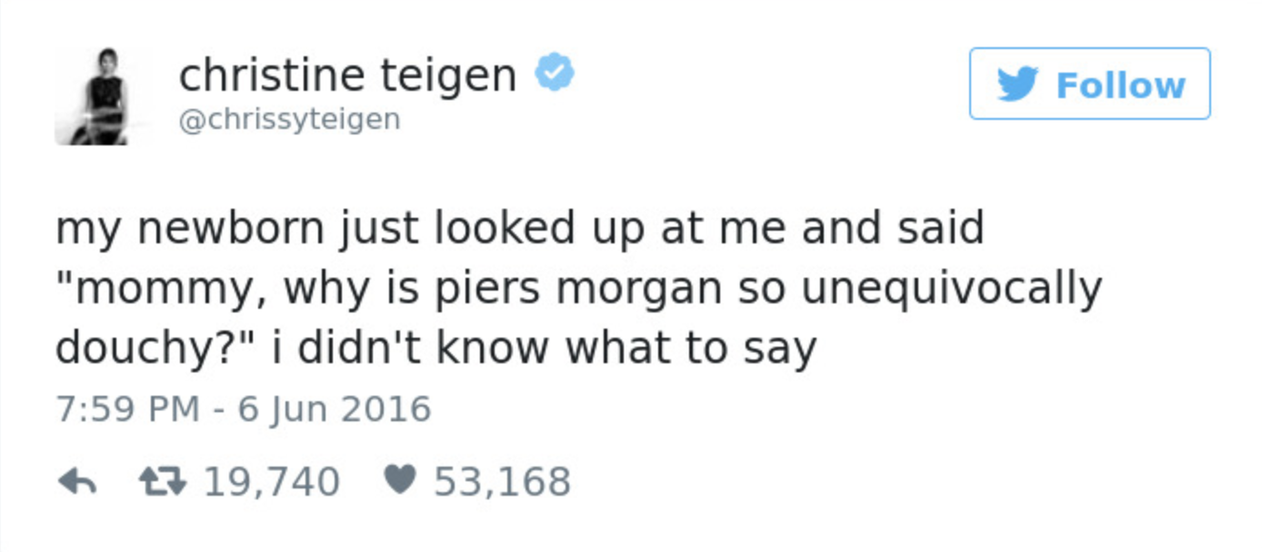 Teigen Tweets Farewell #6