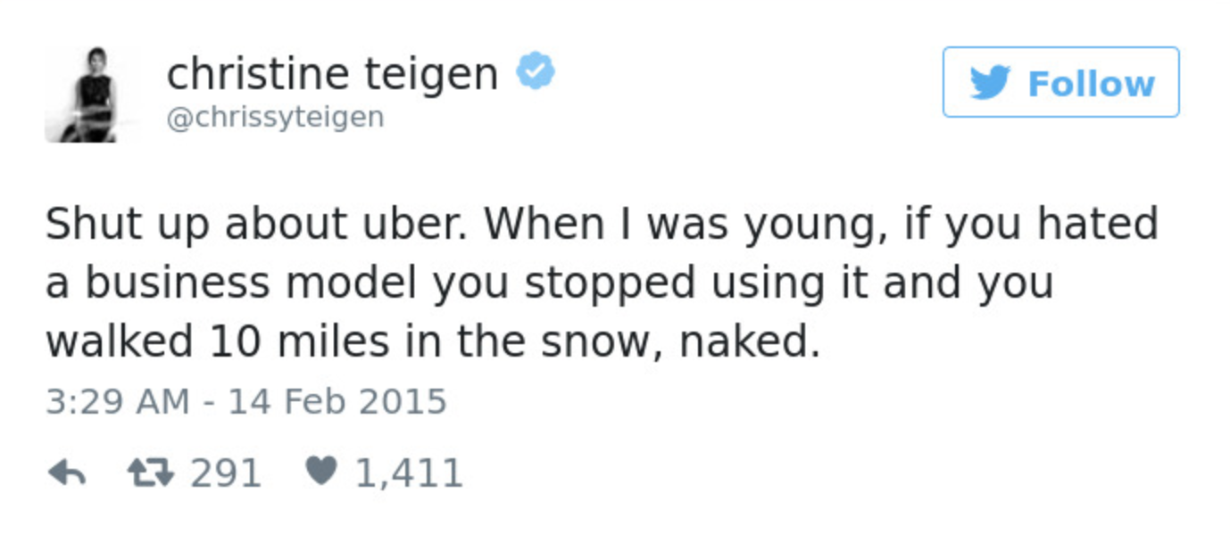 Teigen Tweets Farewell #14