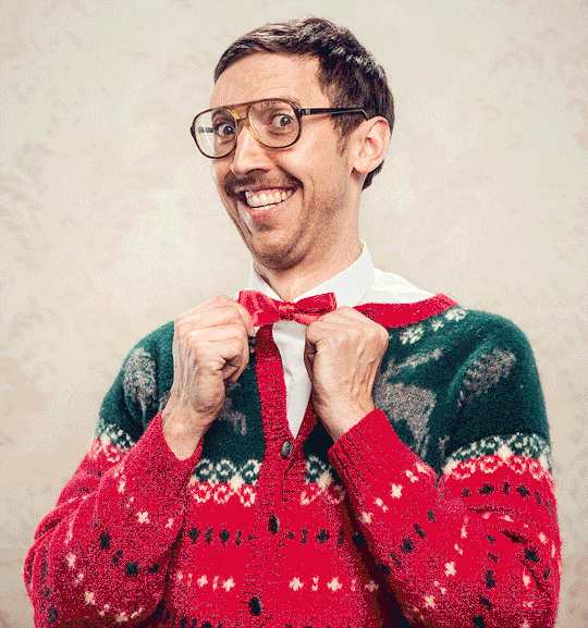 Wear your most festive, ugly Christmas sweater.