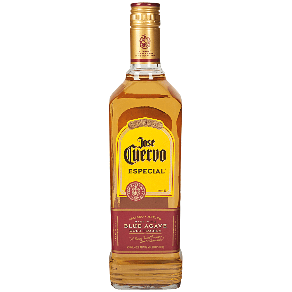 Jose Cuervo Gold Tequila and Fast Food Ground Beef Tacos