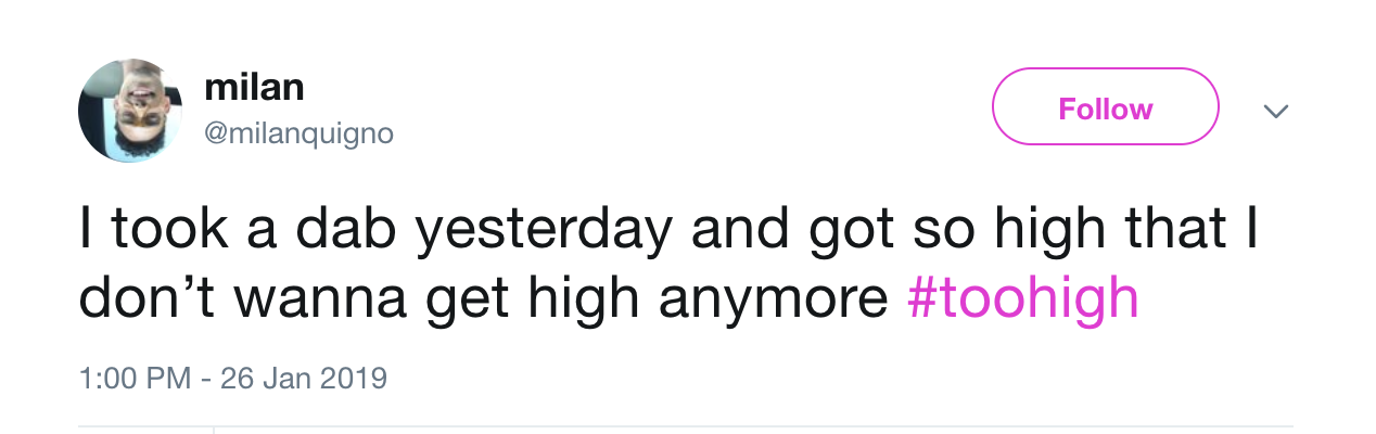 Too Scared To Get High Again