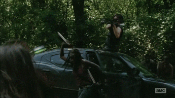 Michonne leaves with Virgil. 