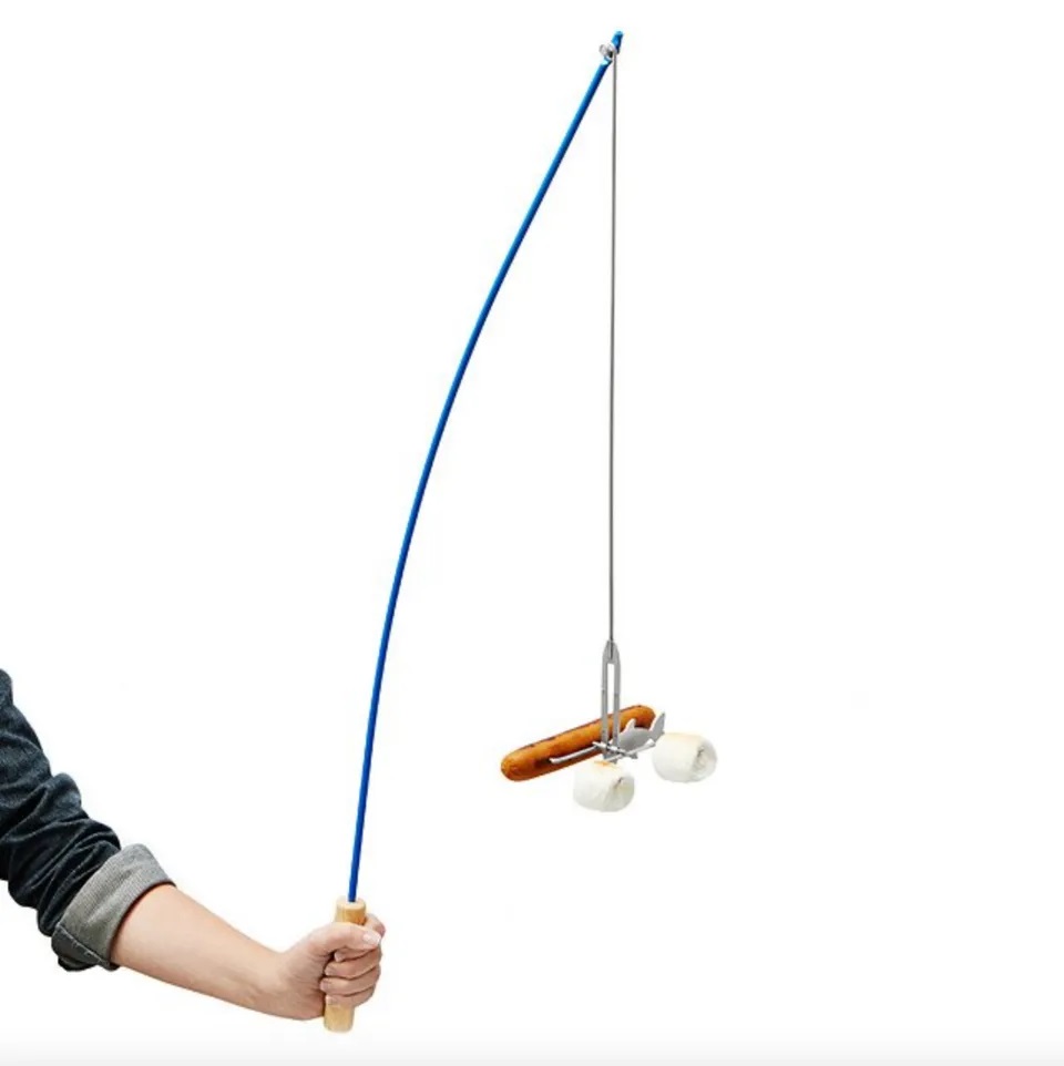 1. Fishing Pole Weenie Roaster