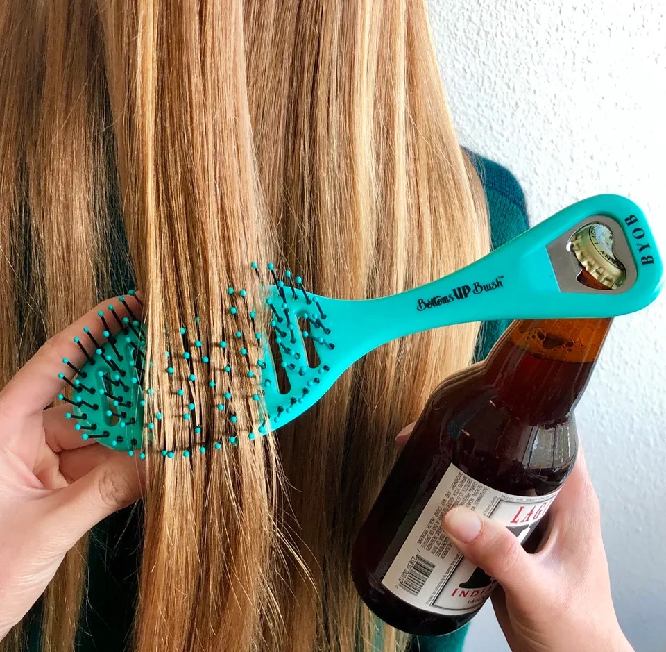 8. A Hair Brush/Bottle Opener