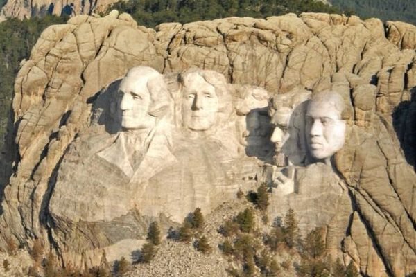 Dumb as Rocks: Kanye West Photoshops His Face Onto Mount Rushmore