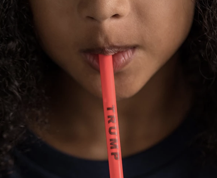 Trump Plastic Straws Give Supporters Two Birds-One Chance to Pledge Allegiance and Destroy Oceans