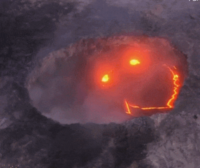 The Lip of an Active Volcano