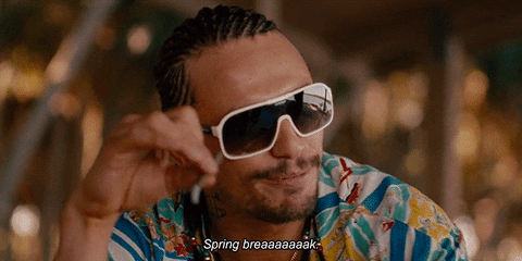 You partied at the beach on spring break.